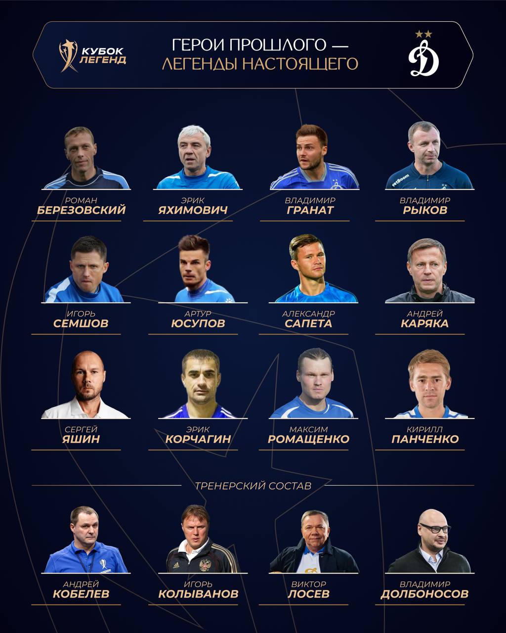 Заявка Легенд ФК «Динамо» 2026