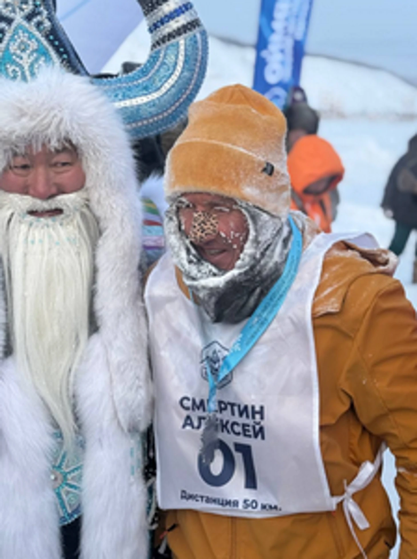 Смертин пробежал ультрамарафон на 50 км в Оймяконе при -42°C за 4 часа и 45 минут